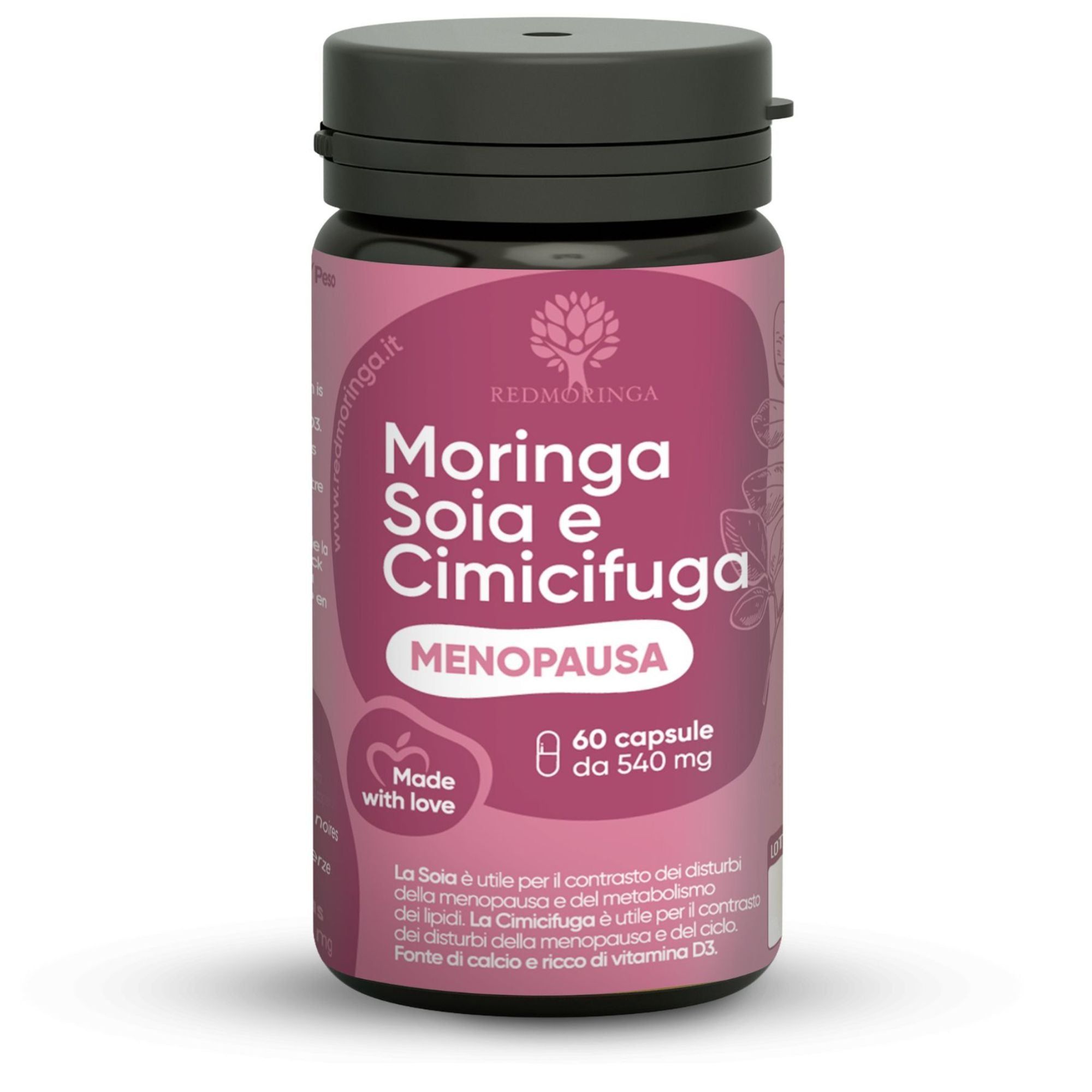 RedMoringa MENOPAUSA Cimicifuga, Isoflavoni e Moringa 60 Capsule