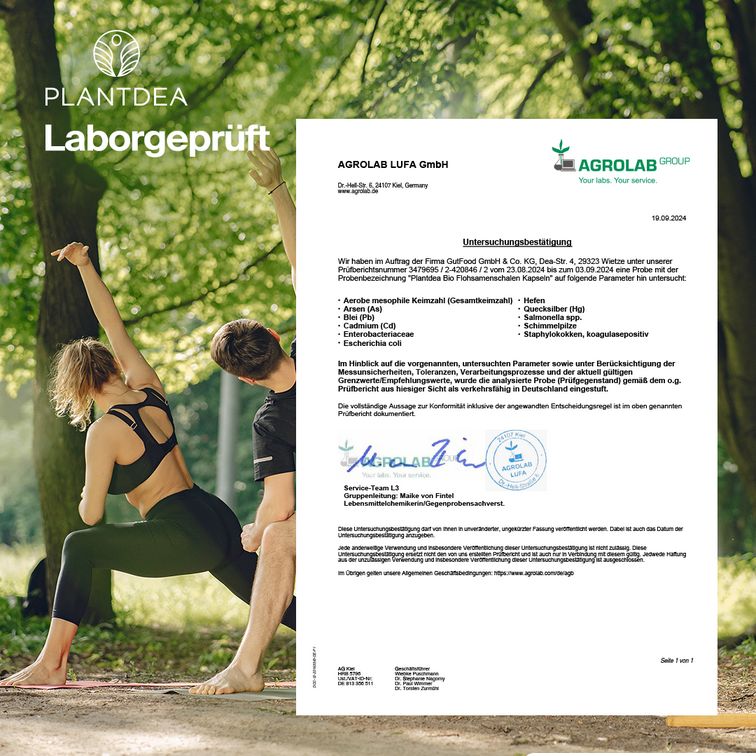 PlantDEA Bio Flohsamenschalen Kapseln