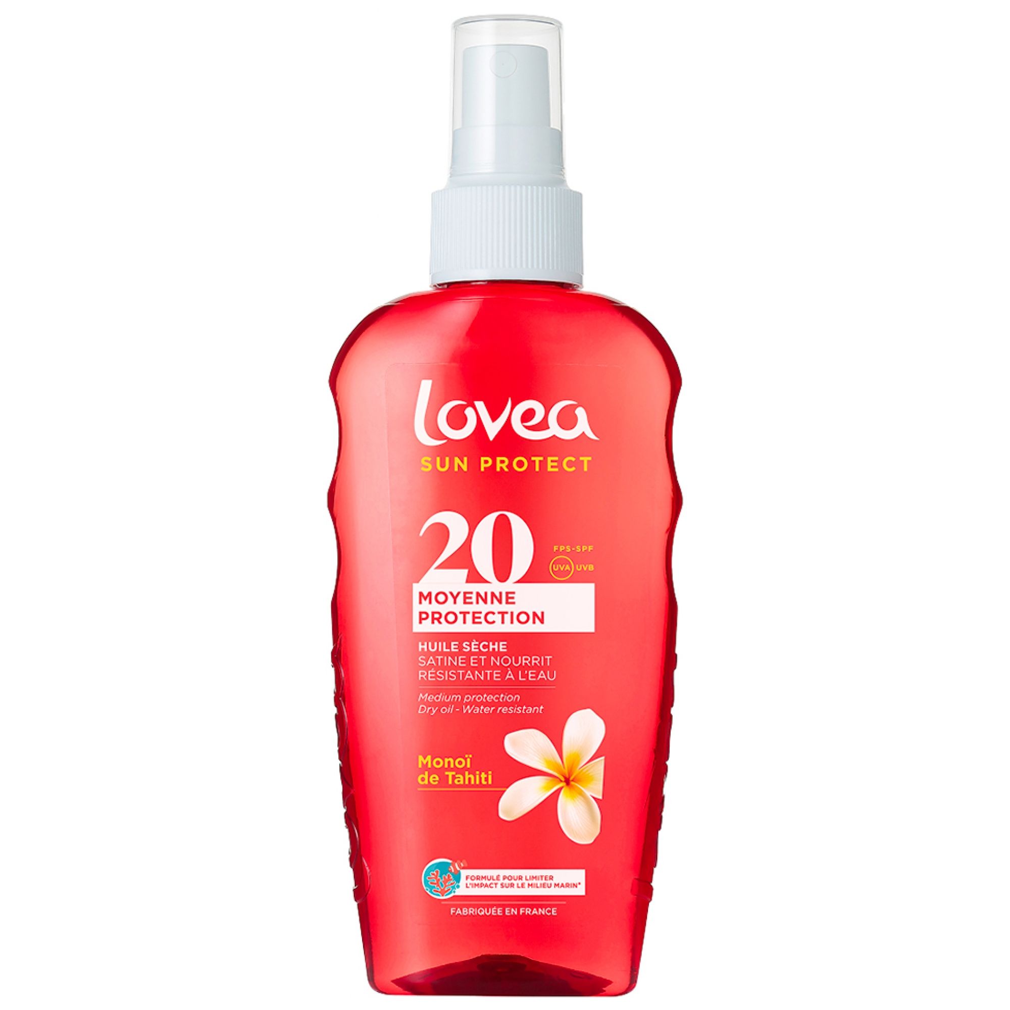 Lovea Trockenöl mit Monoï de Tahiti Mittlerer Schutz Spf20 1 6,5x2,9x17,6 cm