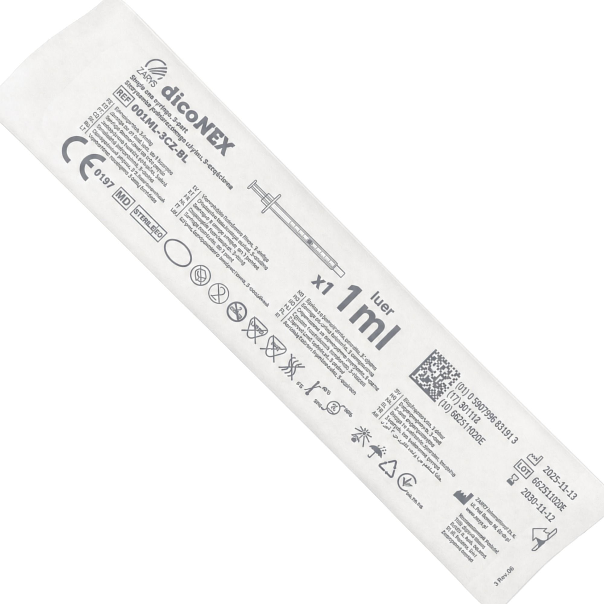 dicoNEX Einmalspritze 1 ml steril Luer-Lock