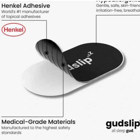 gudslip® Mundpflaster mit Öffnung, für einen erholsamen Schlaf, Monatspackung