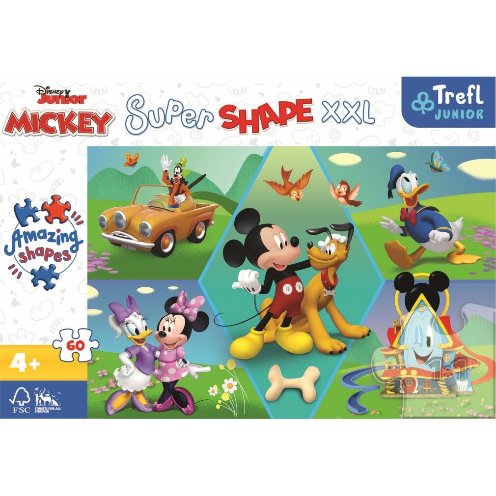 trefl Puzzle Super Shape xxl Mickey Mouse: Spaß 60 Teile 1 St - Shop ...