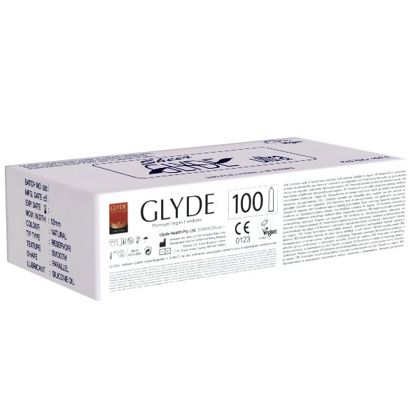 Glyde Ultra *Natural* natürliche vegane Kondome, zertifiziert mit der Vegan-Blume