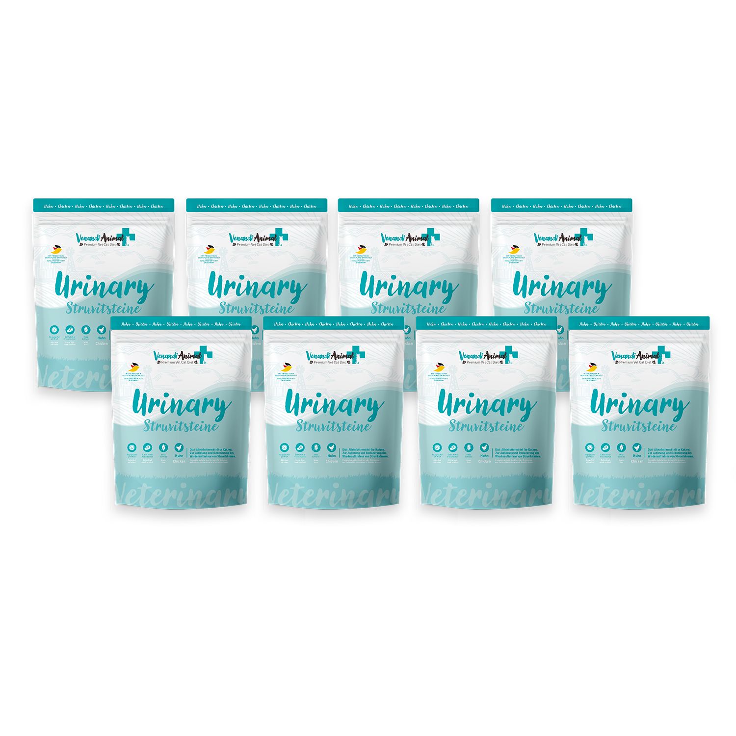 Venandi Animal Vet - Diät Urinary Struvitsteine Huhn 8x1,5 kg Futter