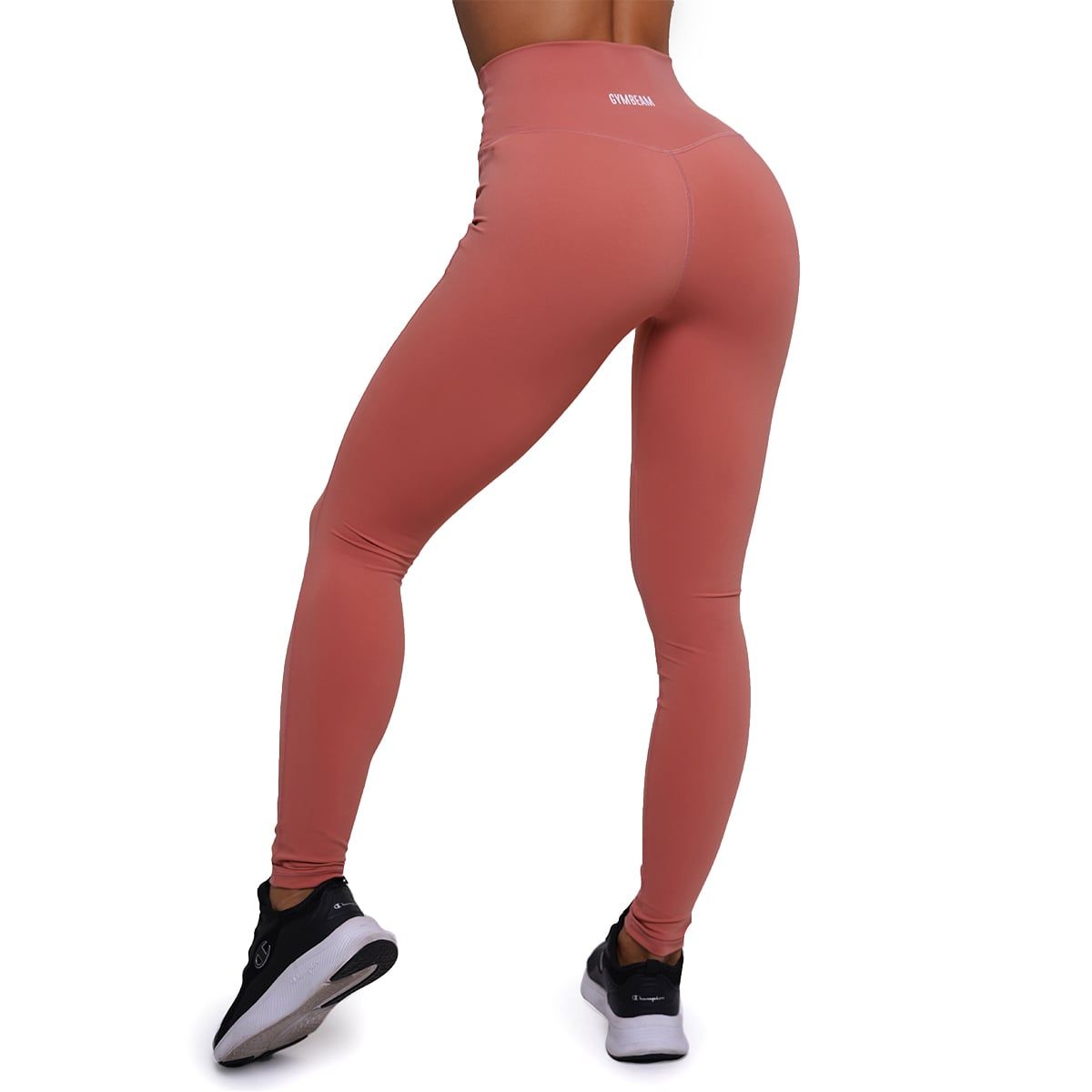 GymBeam Leggings Damen mit hoher Taille und elastischem Material, Lachsfarben