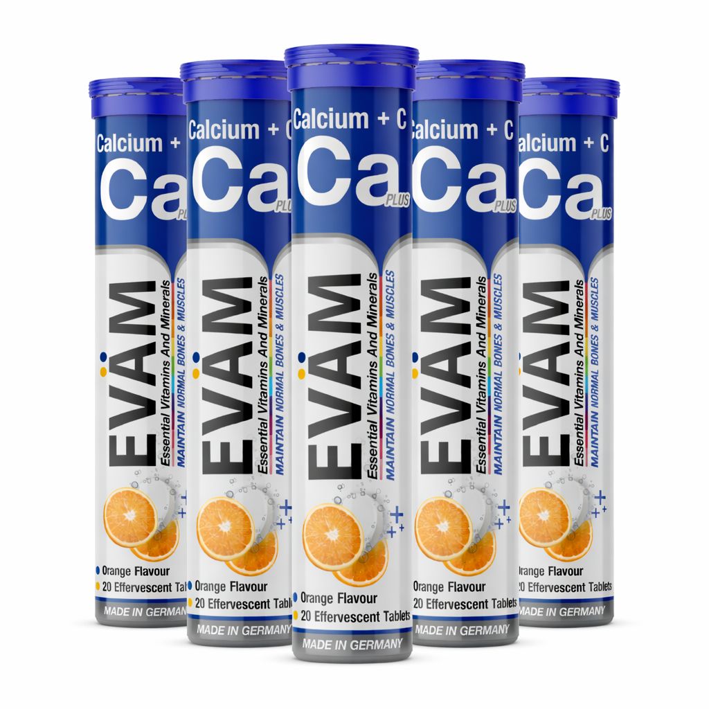 Eväm Calcium + Vitamin C Brausetabletten - 5 Set 100 St