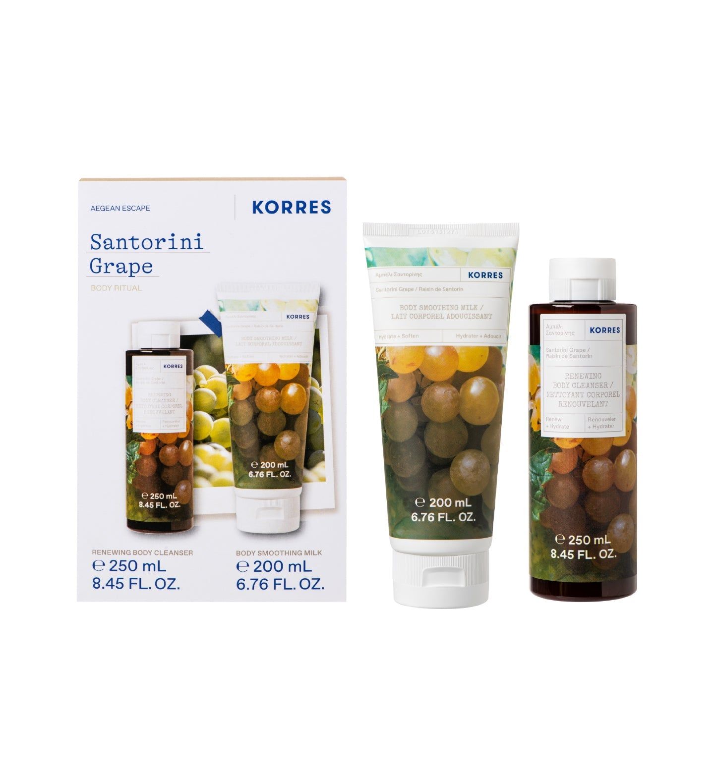 KORRES SANTORINI GRAPE Körperpflegeritual-Set