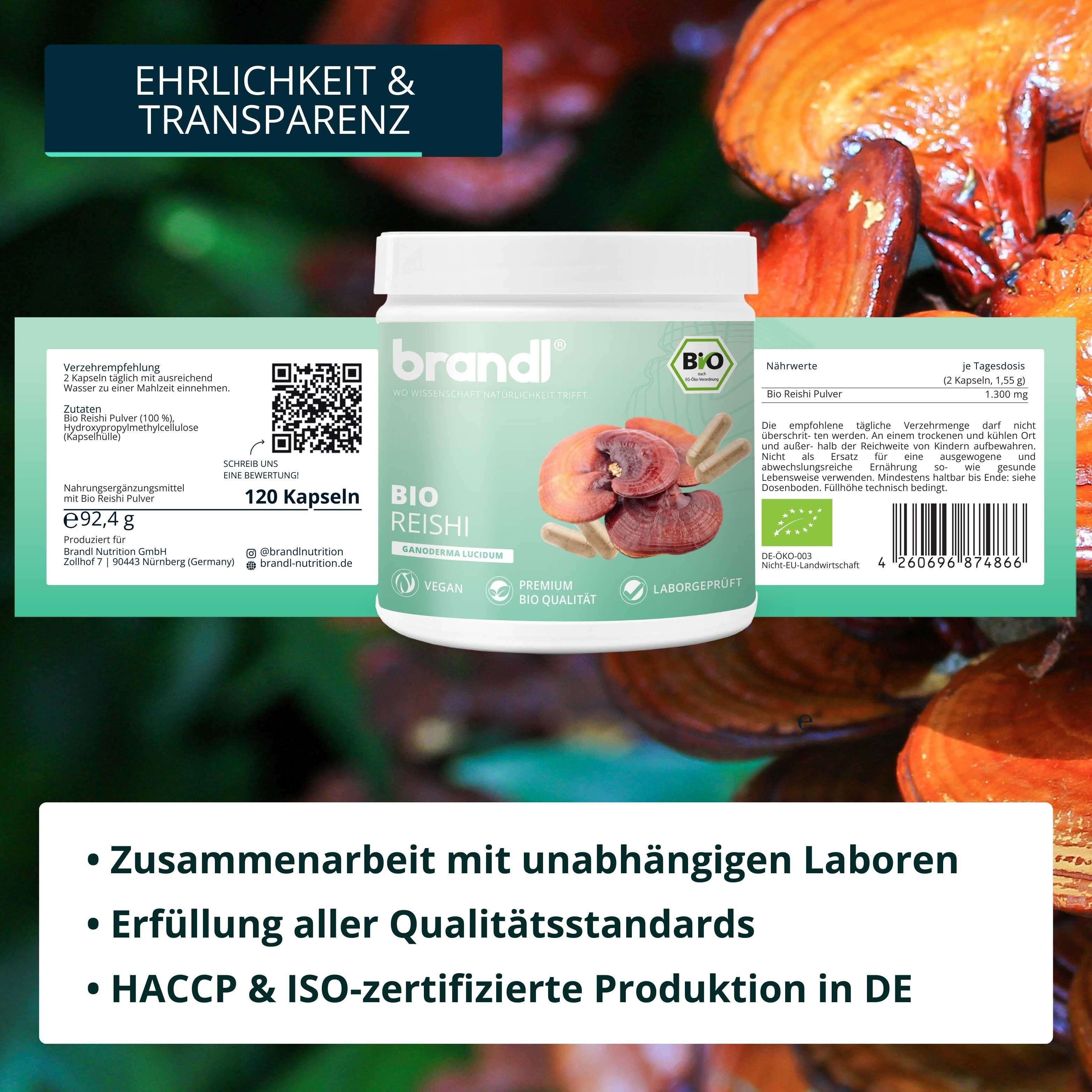 brandl® Bio Reishi Vitalpilz