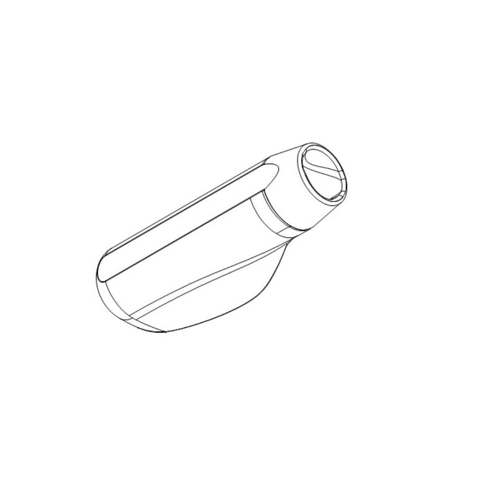 Technische Zeichnung eines Rollator-Handgriffüberzugs.