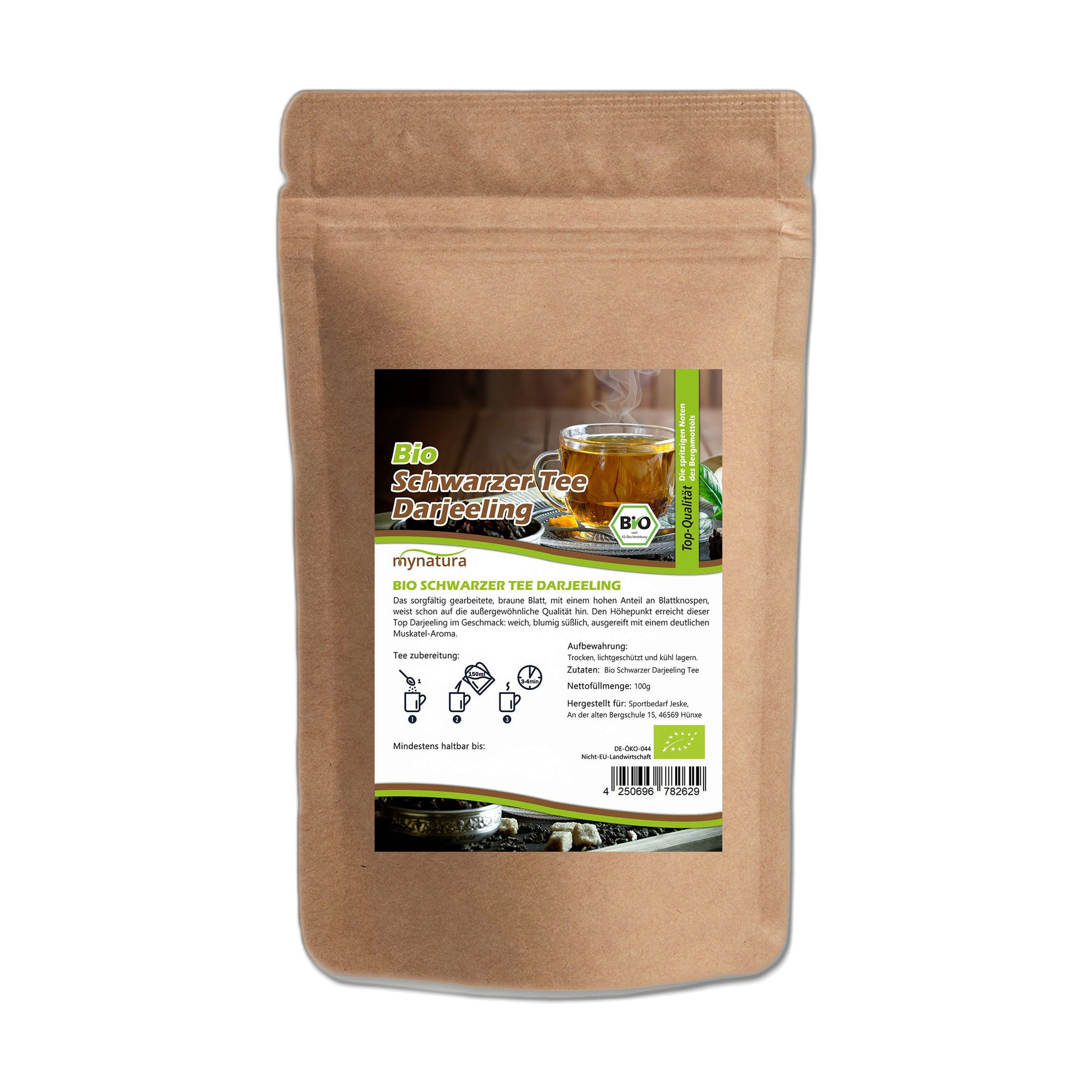 Mynatura Bio Schwarzer Darjeeling Tee in verschiedenen Größen 1000 g