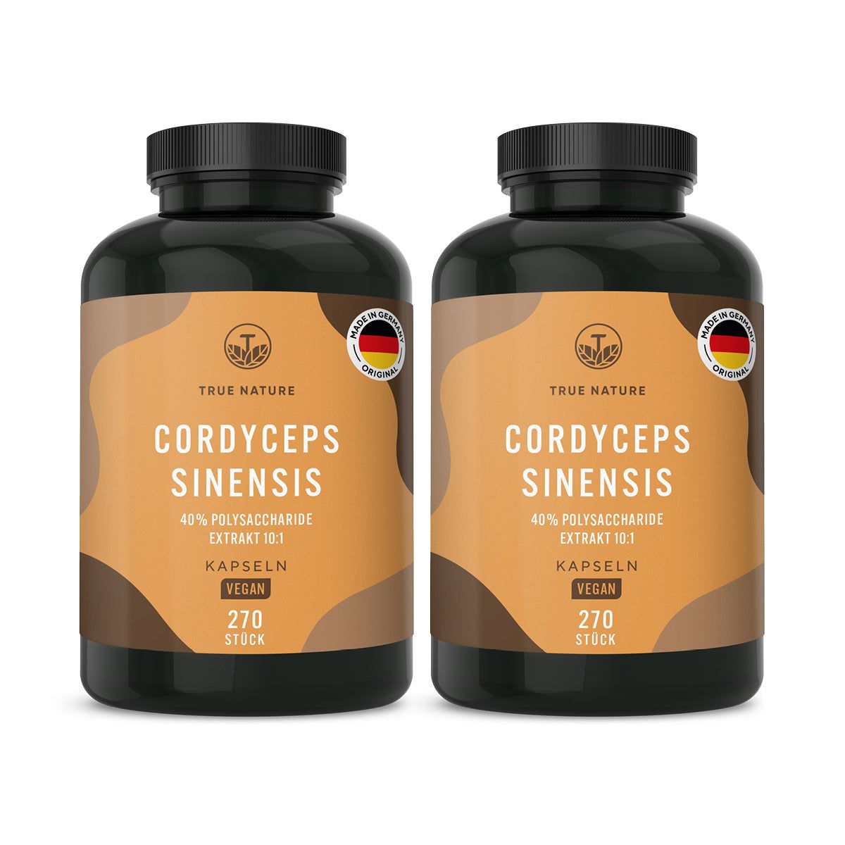 TRUE NATURE® Cordyceps Sinensis Kapseln 10:1 Extrakt - Vegan & Made in Germany