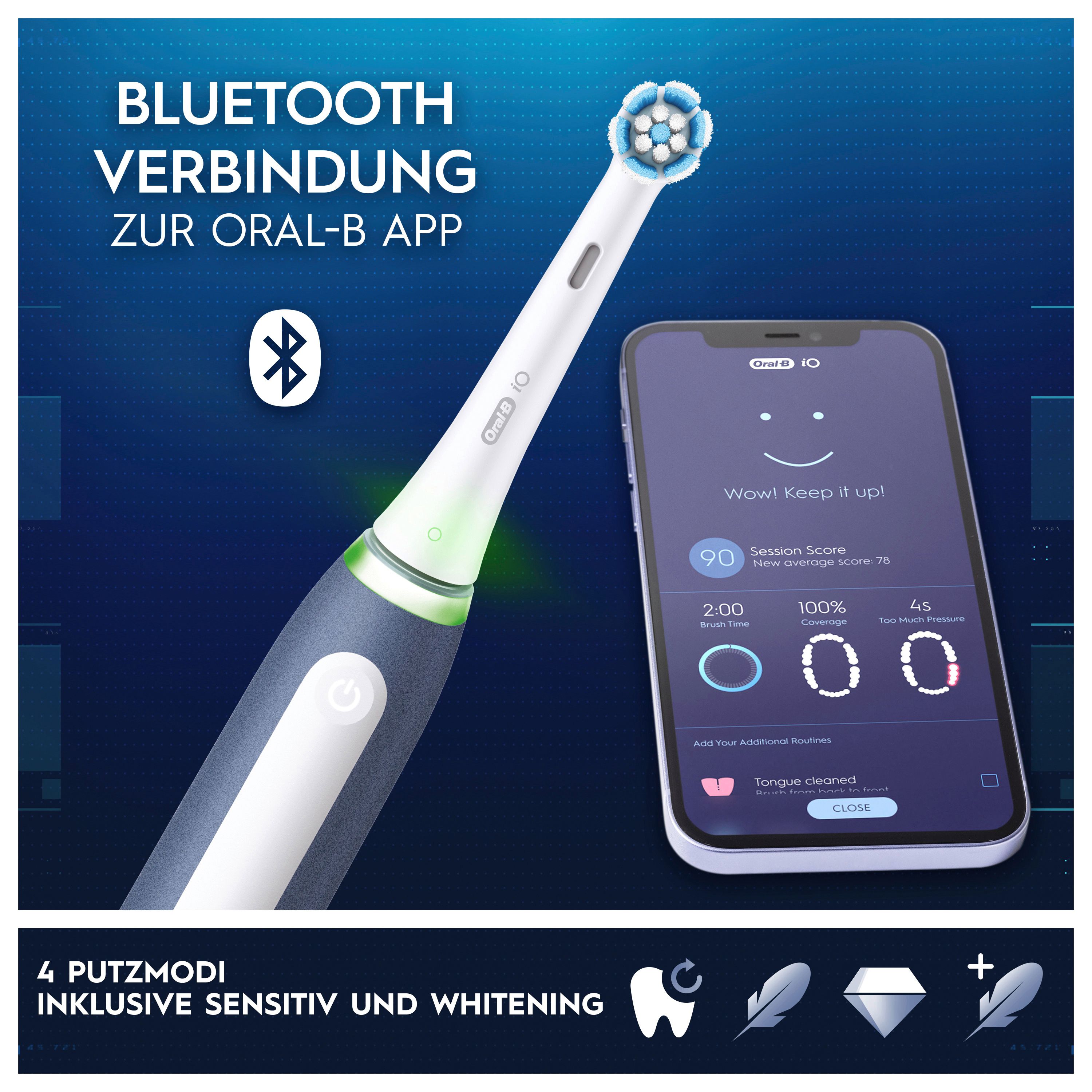 Oral-B iO My Way Teens Elektrische Zahnbürste/Electric Toothbrush, 4 Putzmodi MyWay