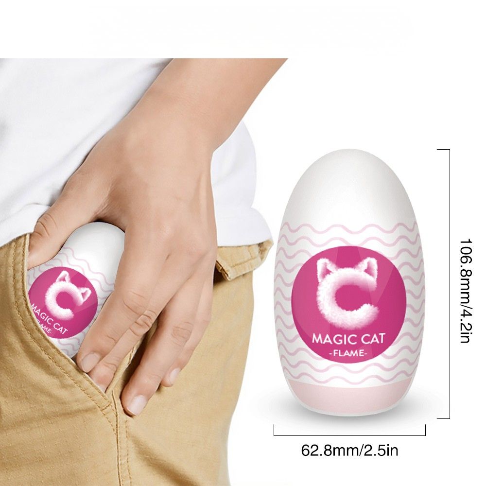 Pleasure Place - Weicher Silikon Flame Masturbator für Männer, wiederverwendbar, 10 cm groß