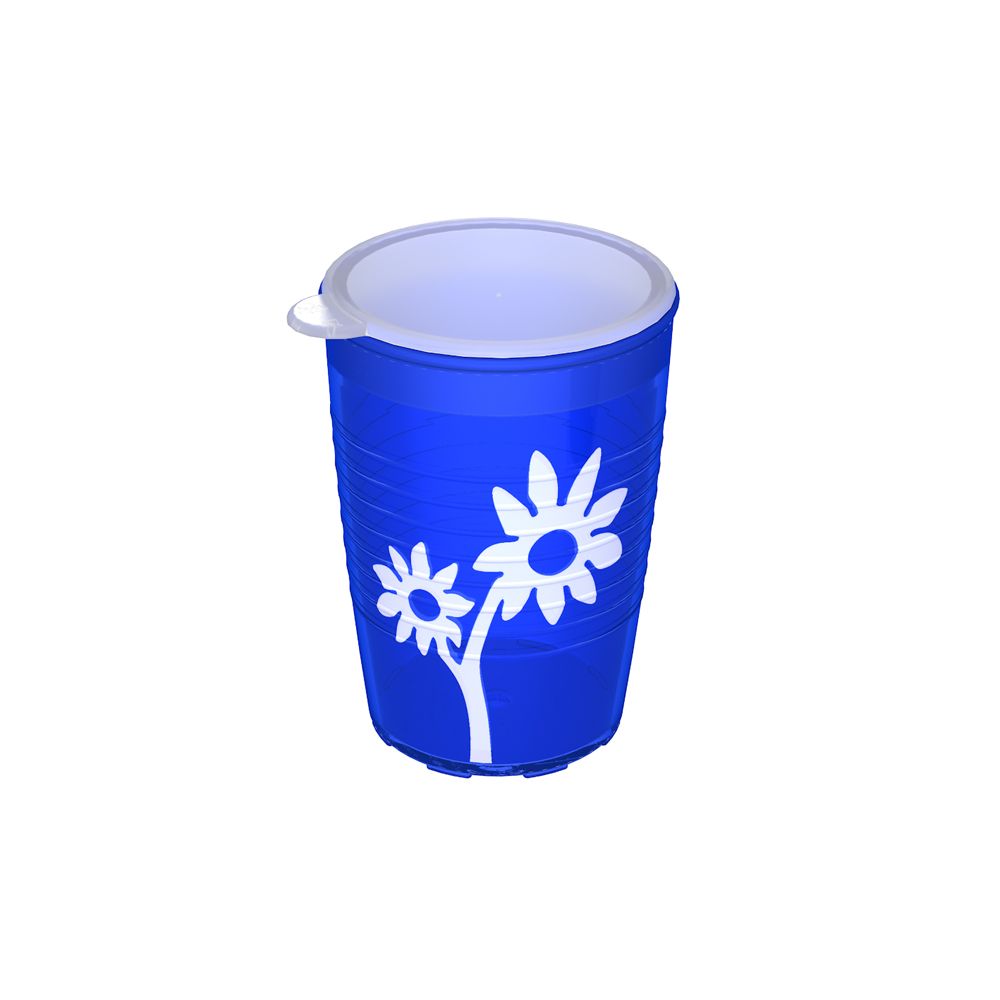 Ornamin Becher mit Antirutsch-Trick Blume geschlossenem Aufsatz, bruchstabil 1 St