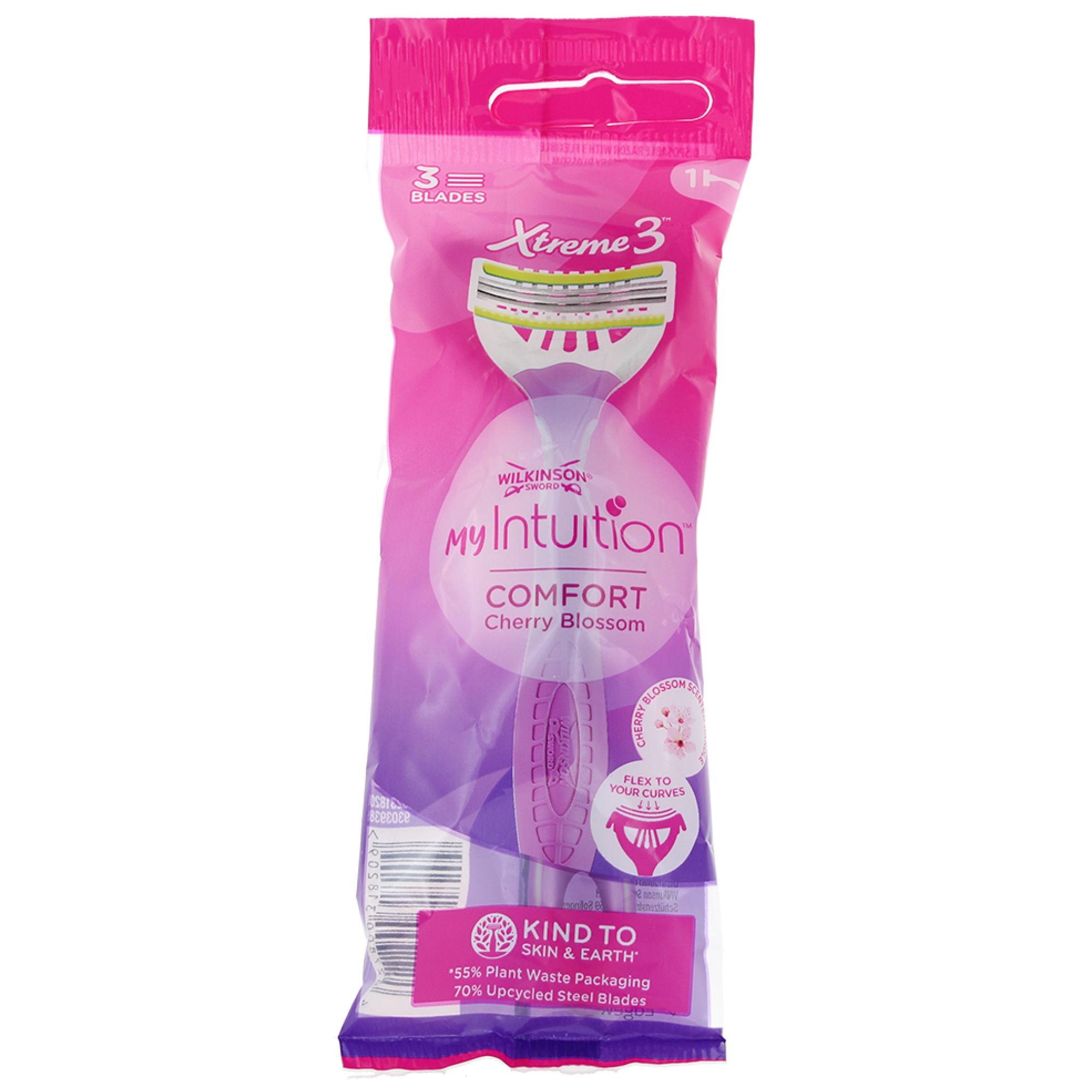 Wilkinson MyIntuition Xtreme 3 Comfort Cherry Blossom 1 Einwegrasierer 17x5,7x3 cm