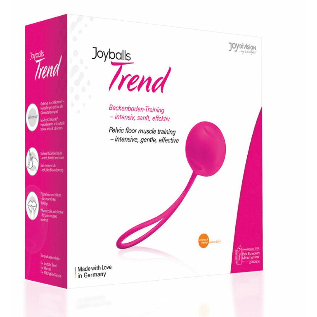 Joyballs® Trend, rosa. Kugel mit Schlaufe. Produktansicht. Weißer Hintergrund.