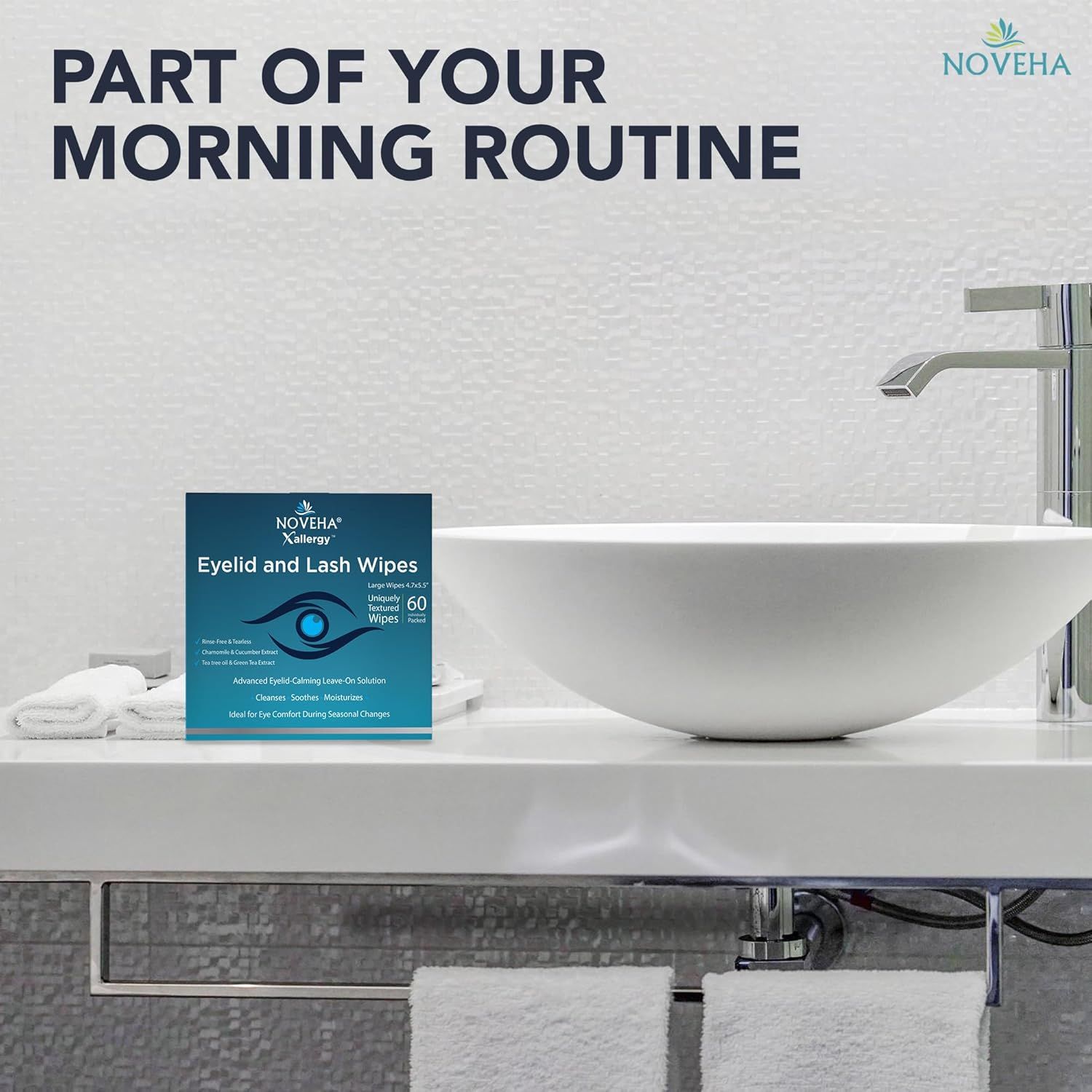 NOVEHA Allergie-Linderung Augenlid-Tücher