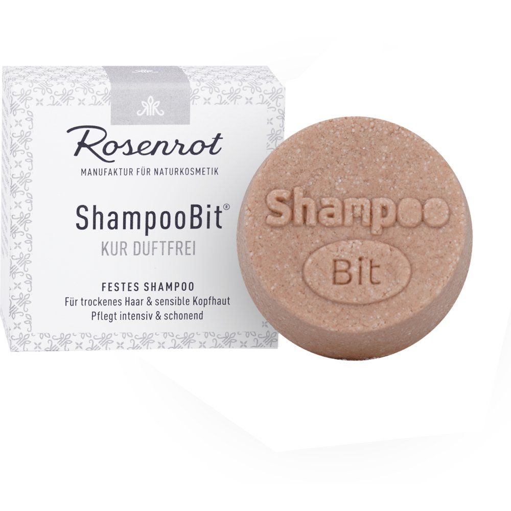 Rosenrot Festes Shampoo Kur duftfrei 55 g