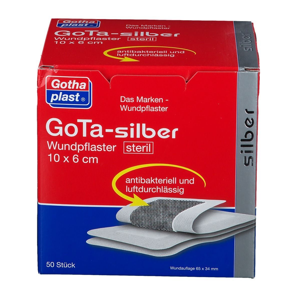 GoTa-silber Wundpflaster steril 10 cm x 6 cm