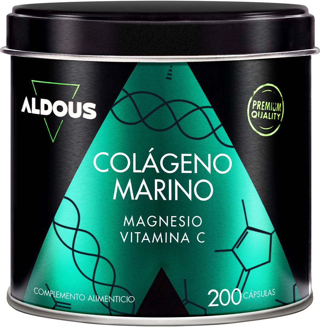 Aldous Marino Kollagen Dose mit 200 Kapseln.