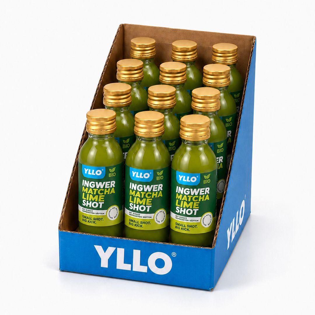 Yllo Bio Ingwer Matcha Limette Shot 12 St