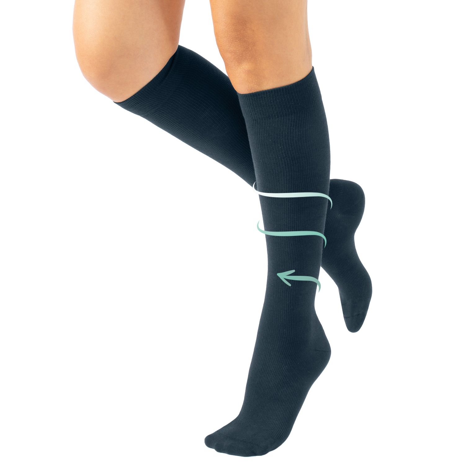 CALZITALY Unisex Kniestrümpfe aus Baumwolle Abgestufter Kompression 14-16 mm/Hg Made in Italy