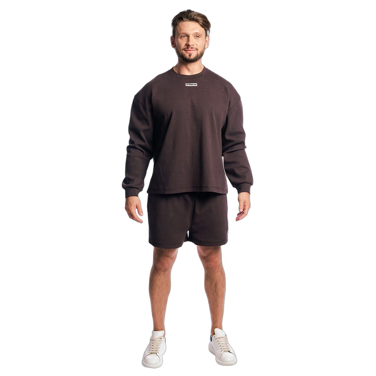 GymBeam Herren Shorts Oversized mit Kordelzug in Tee Braun