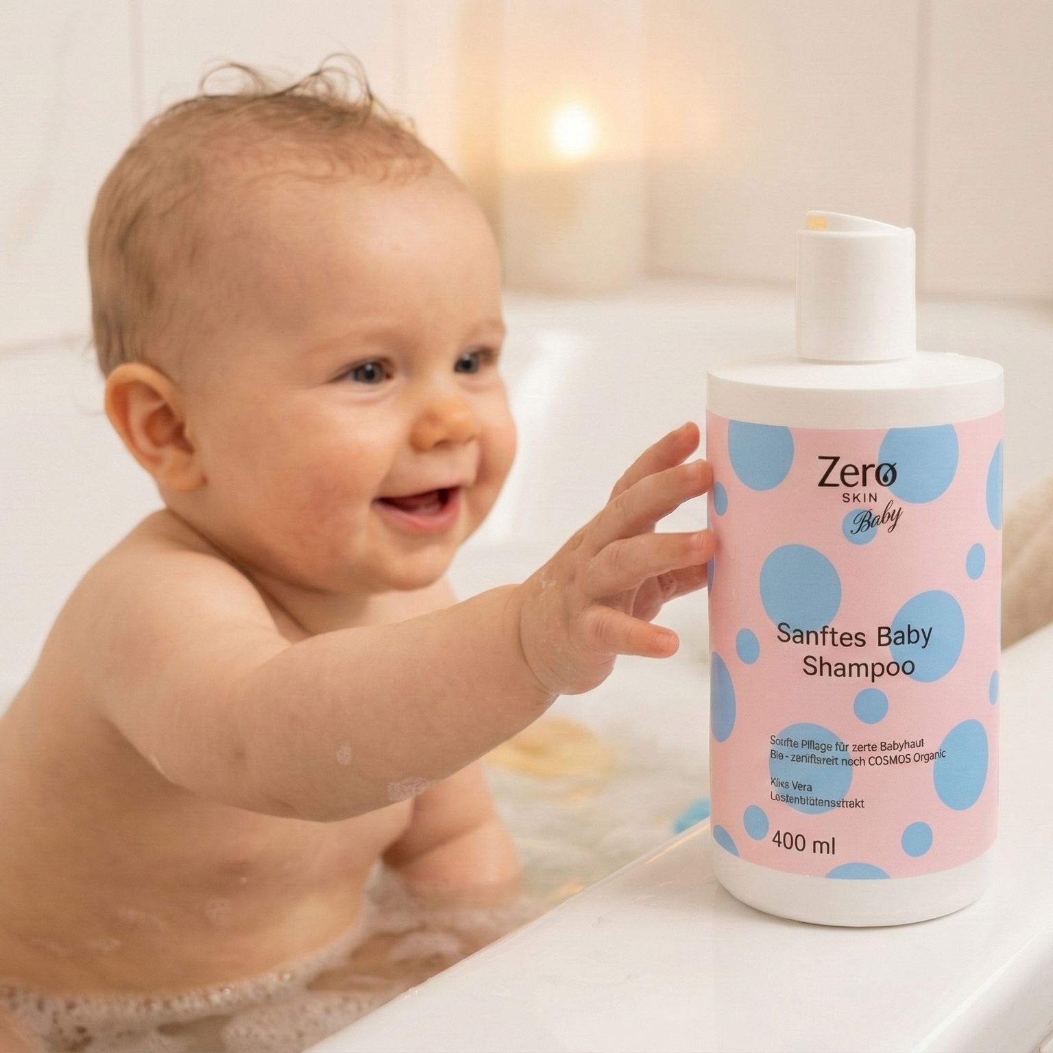 Zero Skin Sanftes Baby Shampoo, beruhigend pflegend für empfindliche Kopfhaut