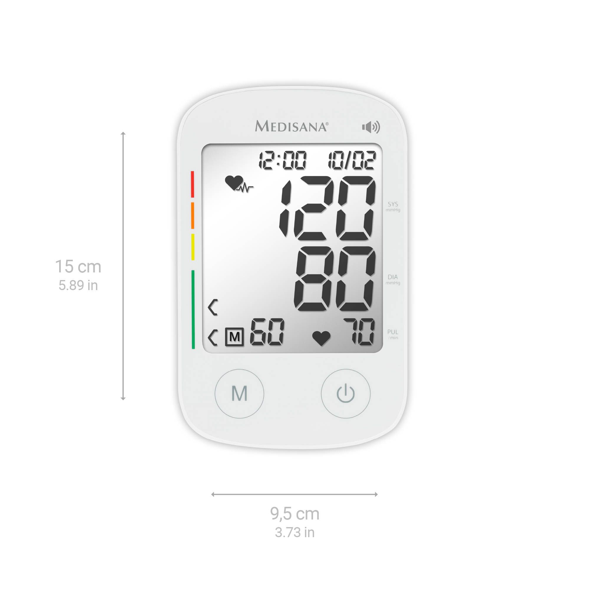 medisana BU 535 Voice Oberarm-Blutdruckmessgerät, präzise Puls- & Blutdruckmessung mit Sprachausgabe