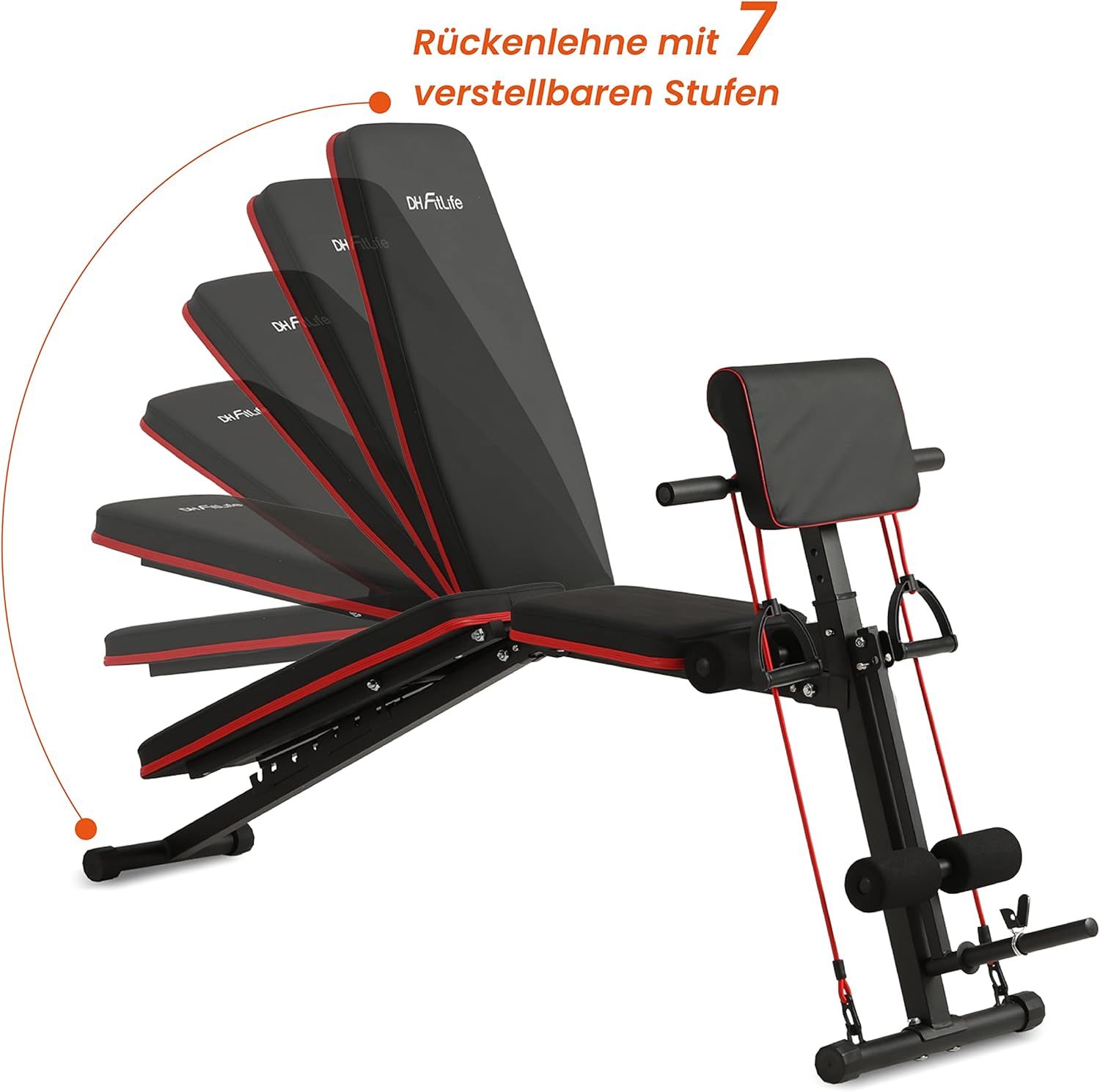 DH FitLife klappbar multifunktional Hantelbank
