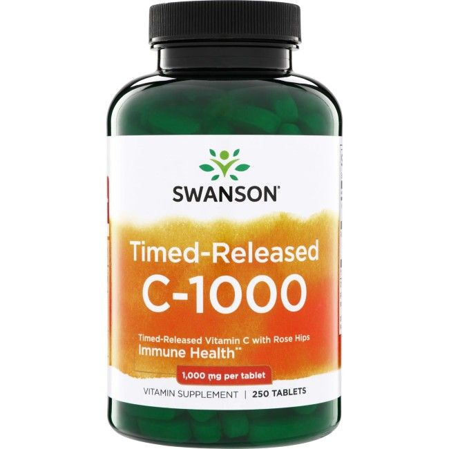 Swanson Zeitlich verzögertes Vitamin C-1000 mit Hagebutten 250 Pc