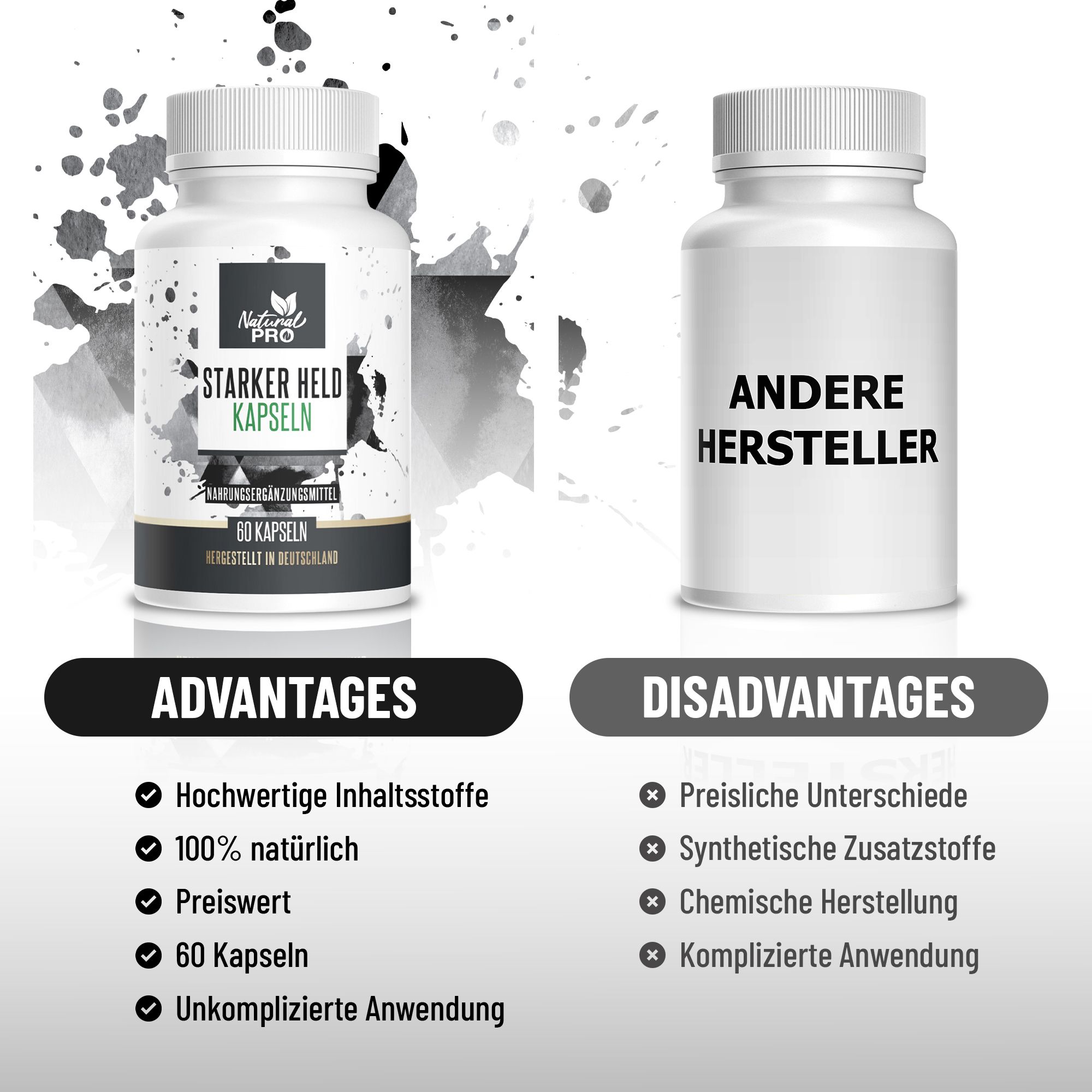 Starker Held Kapseln für Männer | Natural Pro