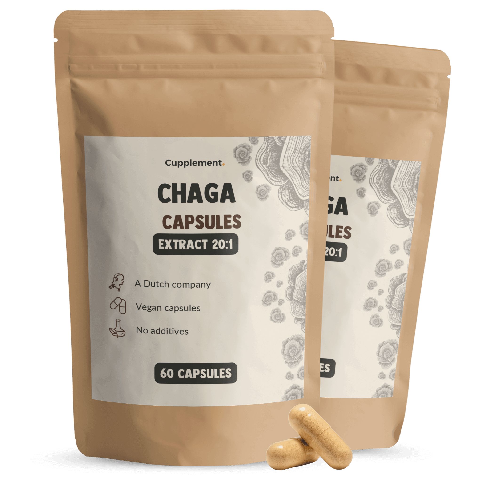 Cupplement® - Chaga-Extrakt Kapseln 400 mg Kombipack 120 St