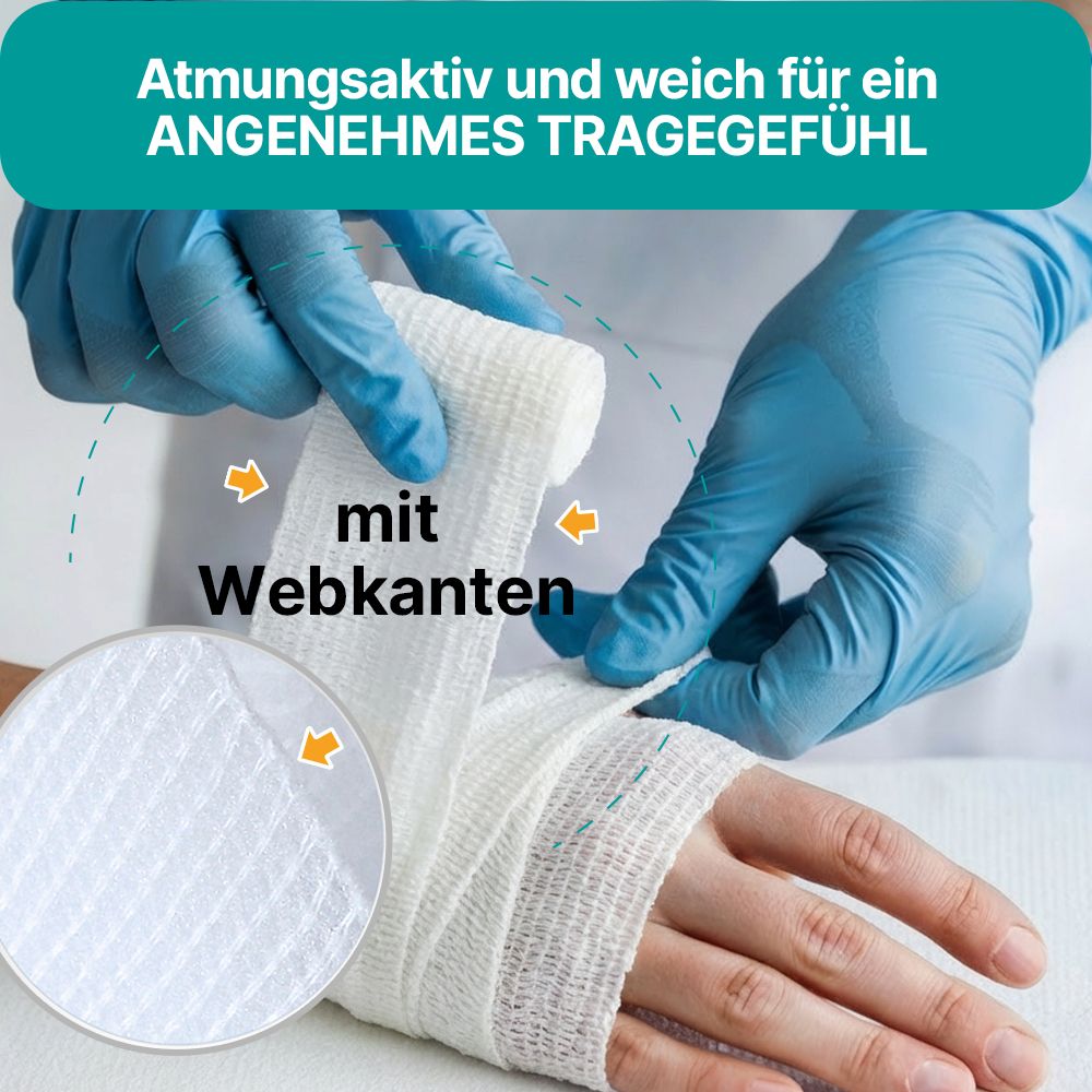 Medrull Ultra-Crepp elastische, anpassungsfähige Bandage / Mullbinde 6cm x 4m