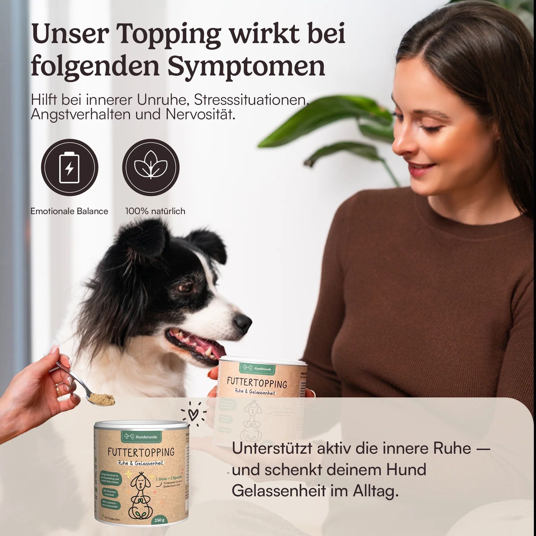 Hunderunde Futtertopping Ruhe & Gelassenheit