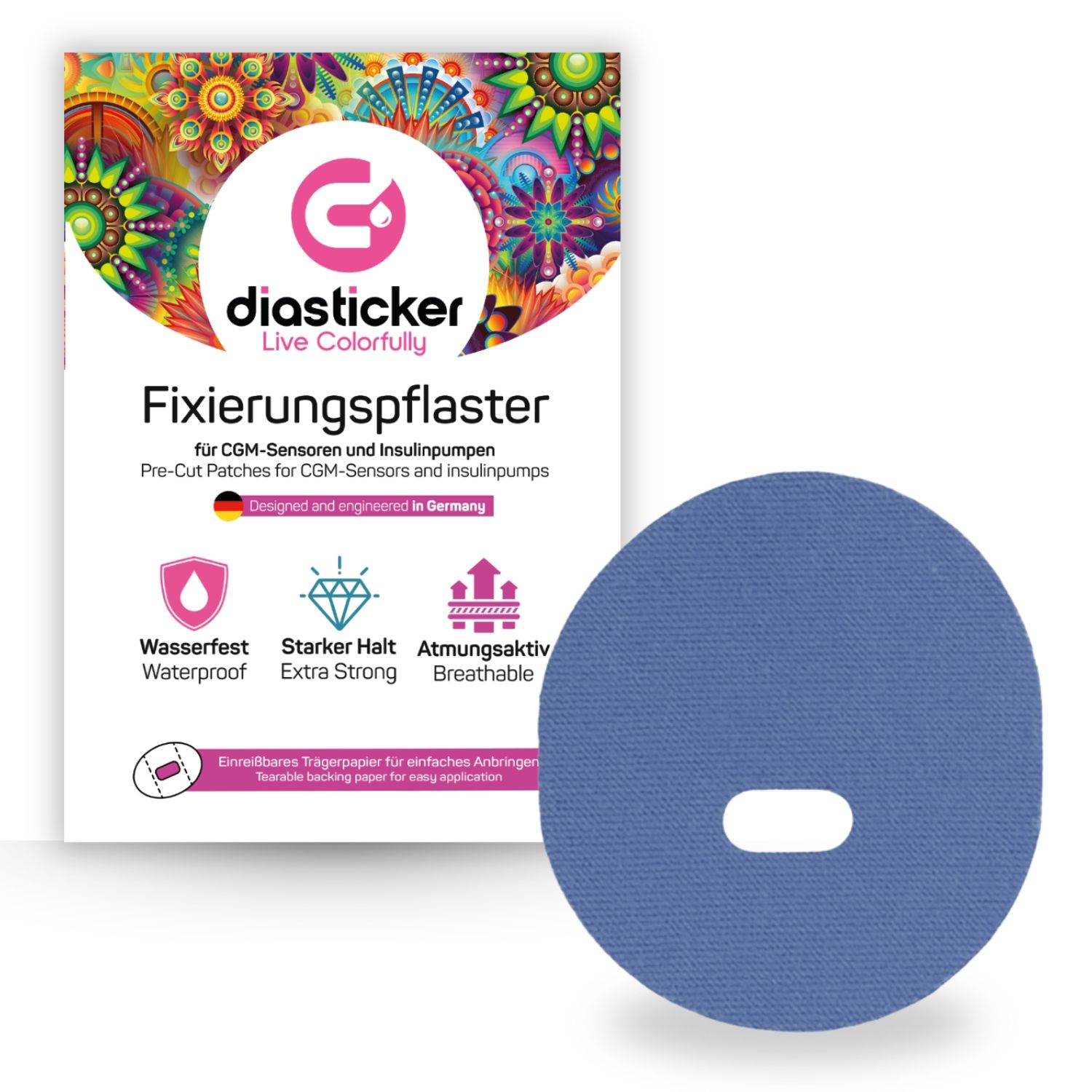 Diasticker® Guardian Fixierpflaster 'Dunkelblau' 10 St