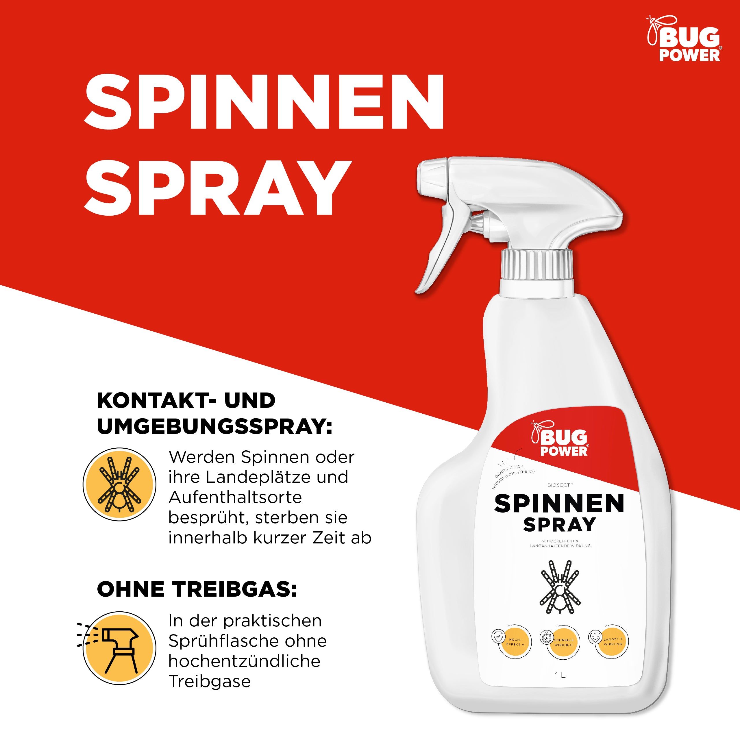 BugPower Spinnen Spray 6x1 l