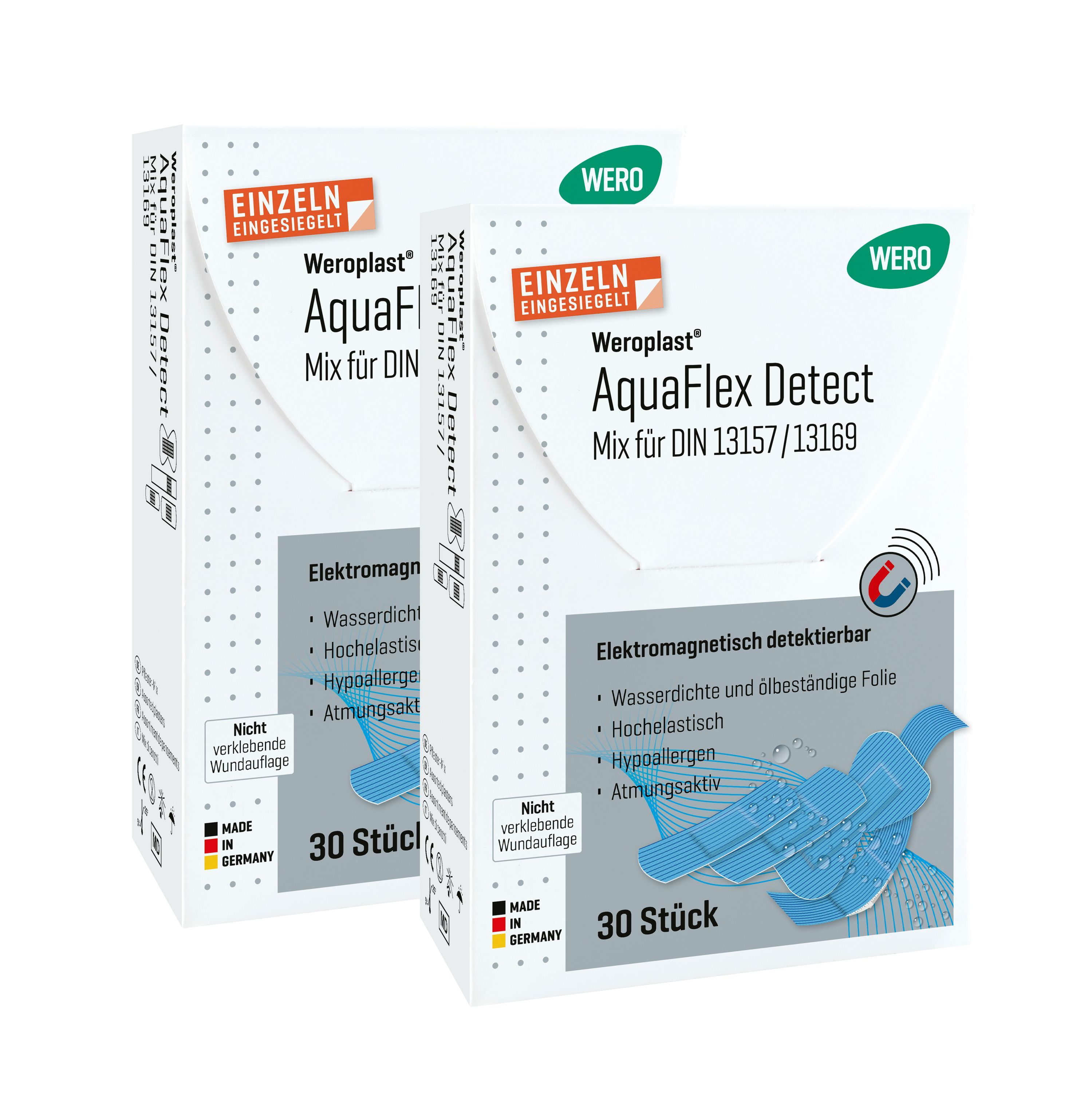 Wero Weroplast AquaFlex Detect Mix Pflaster für DIN 13169 60 St