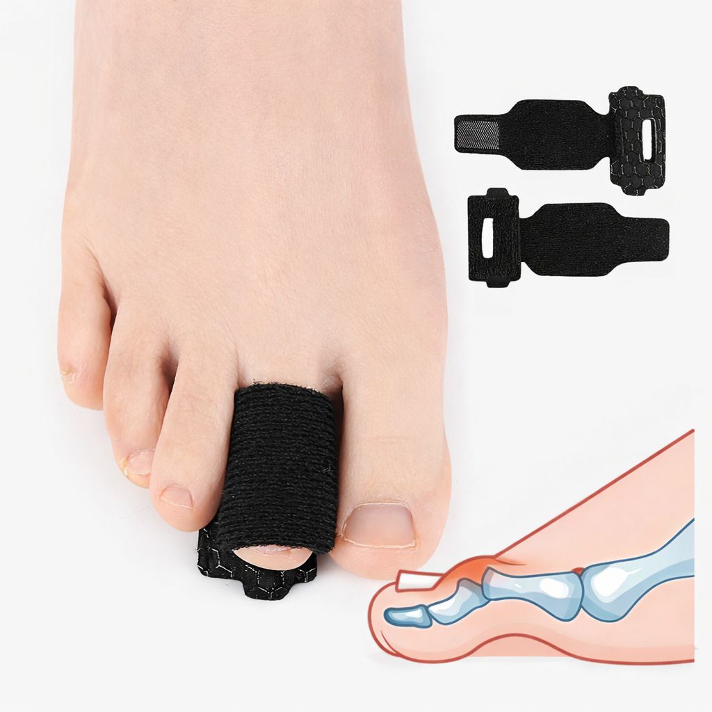 Zehenschiene mit Aluminiumstütze, verstellbare Zehenbandage, rutschhemmend & atmungsaktiv 1 Pc Bandage(s)