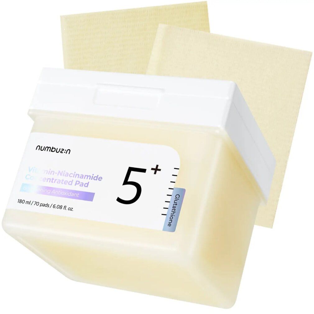 Numbuzin No.5 Vitamin-Niacinamide Concentrated Pad Behälter mit Pinzette.