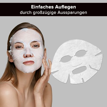 RAU Cosmetics Collagen & Hyaluron Vliesmasken mit Aloe Vera für trockene, reife Haut - gute Passform