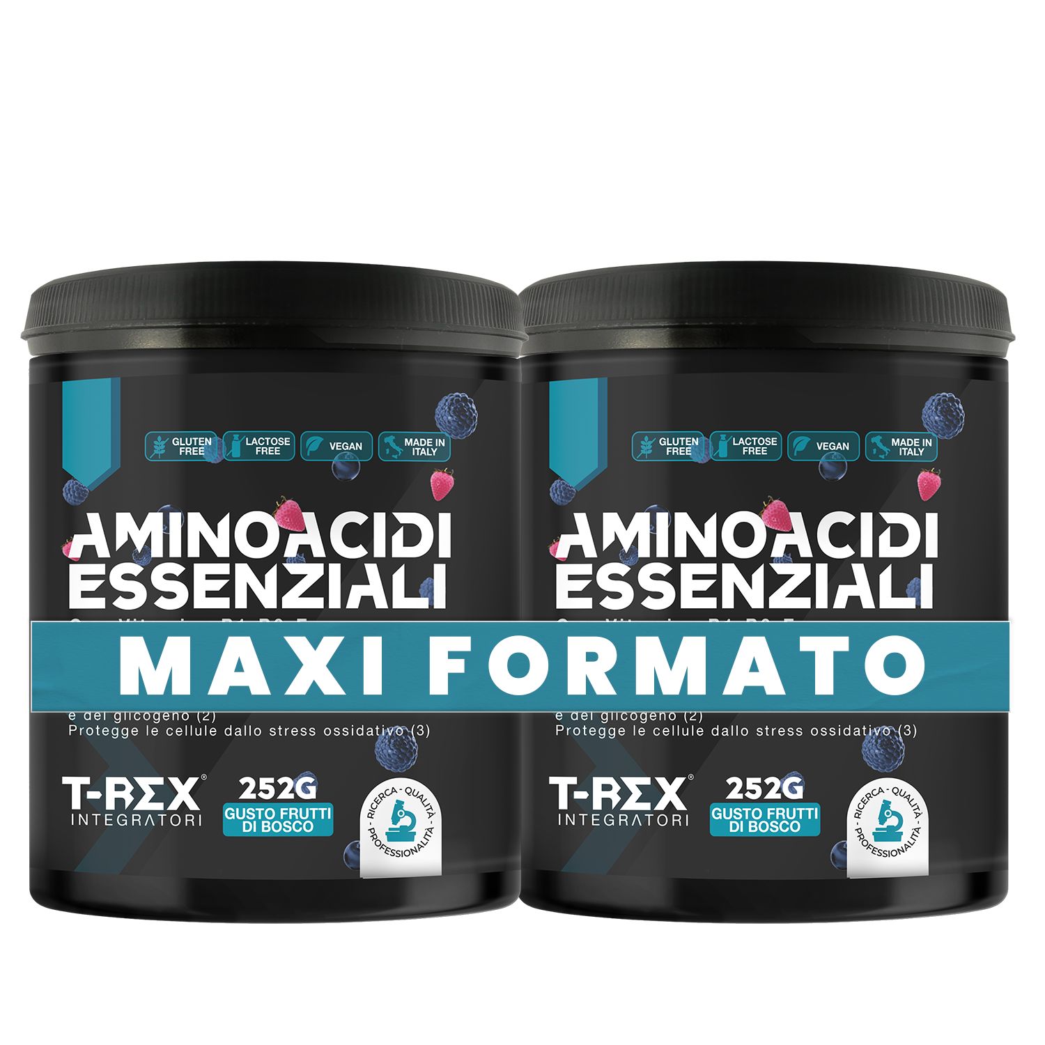 T-Rex Integratori Eaa Aminoacidi Essenziali Frutti di Bosco Polvere Supporto Muscolare