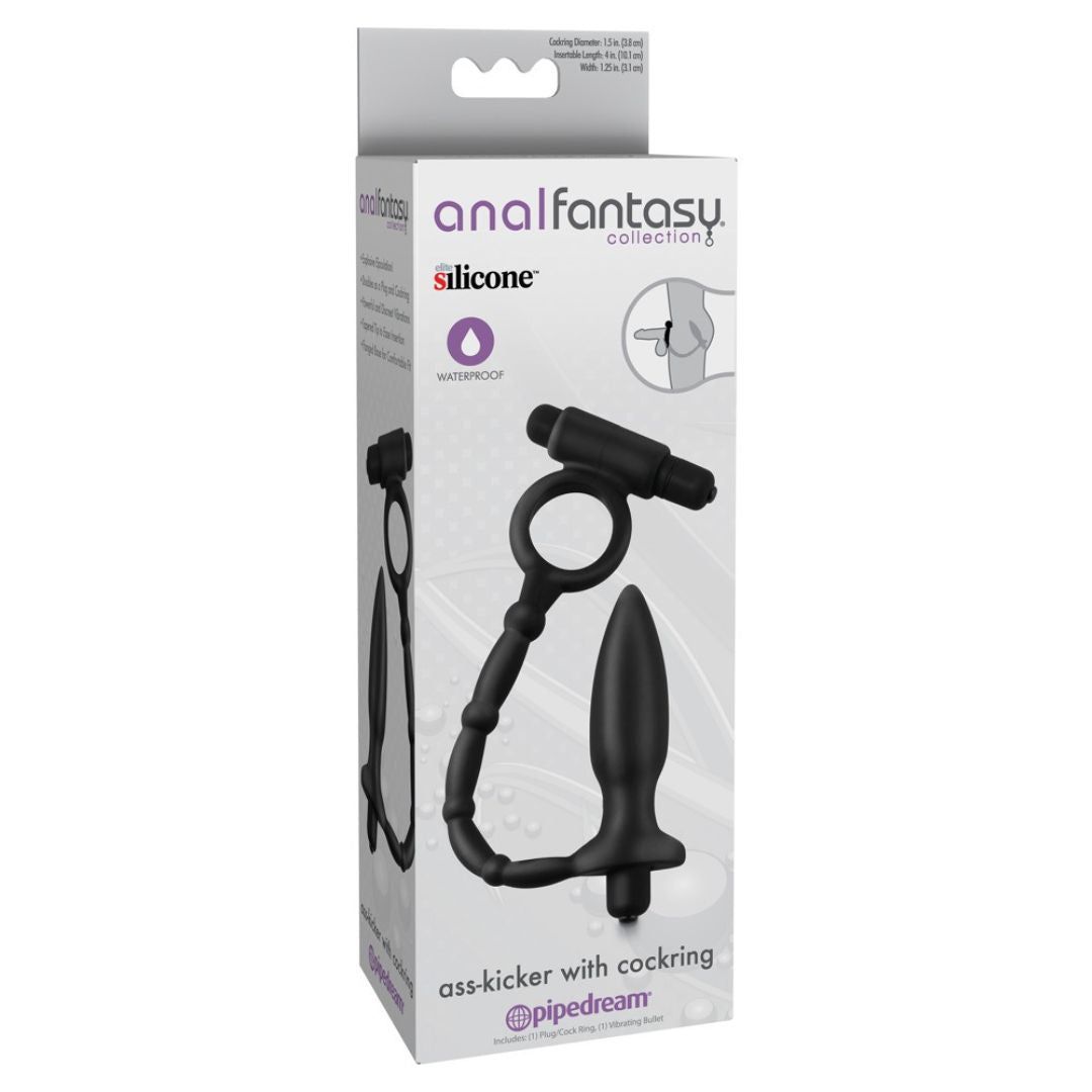 Vibro-Analplug mit Penisring | Mit Vibration - Perfekt für Einsteiger analfantasy collection 1 St Analdehner