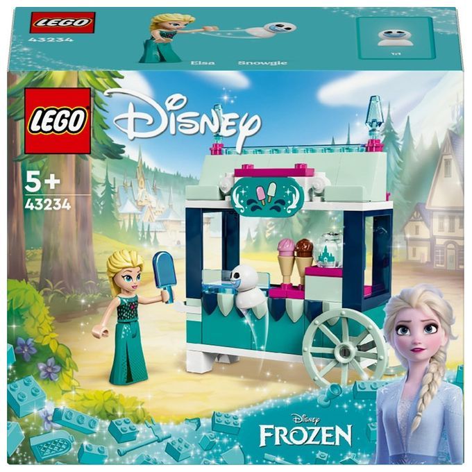 LEGO Disney Princess 43234 Le Delizie al Gelato di Elsa Frozen, Carretto dei Gelati delle Principes