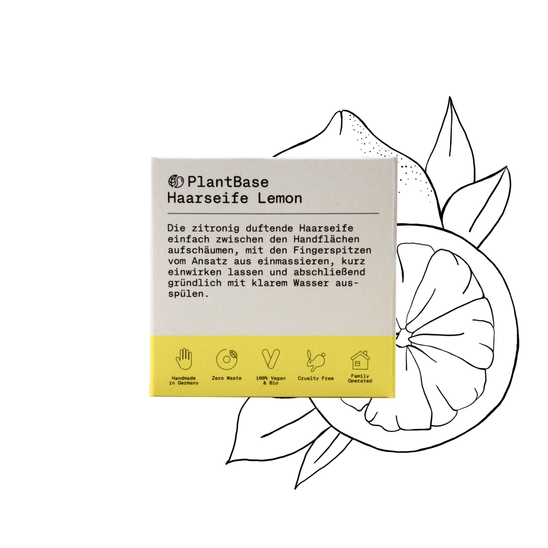 PlantBase Haarseife Lemon 100 g Seife