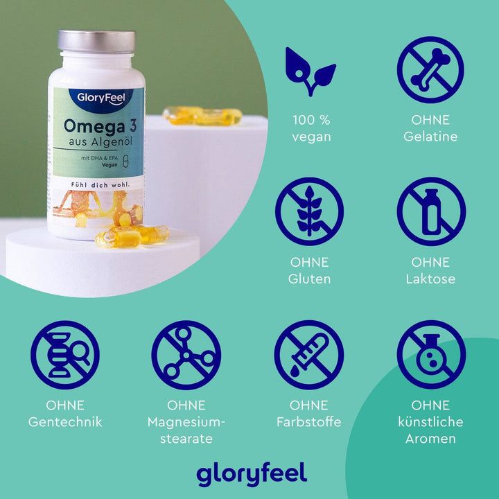 gloryfeel® Omega 3 Algenöl Kapseln 60 St Shop Apotheke