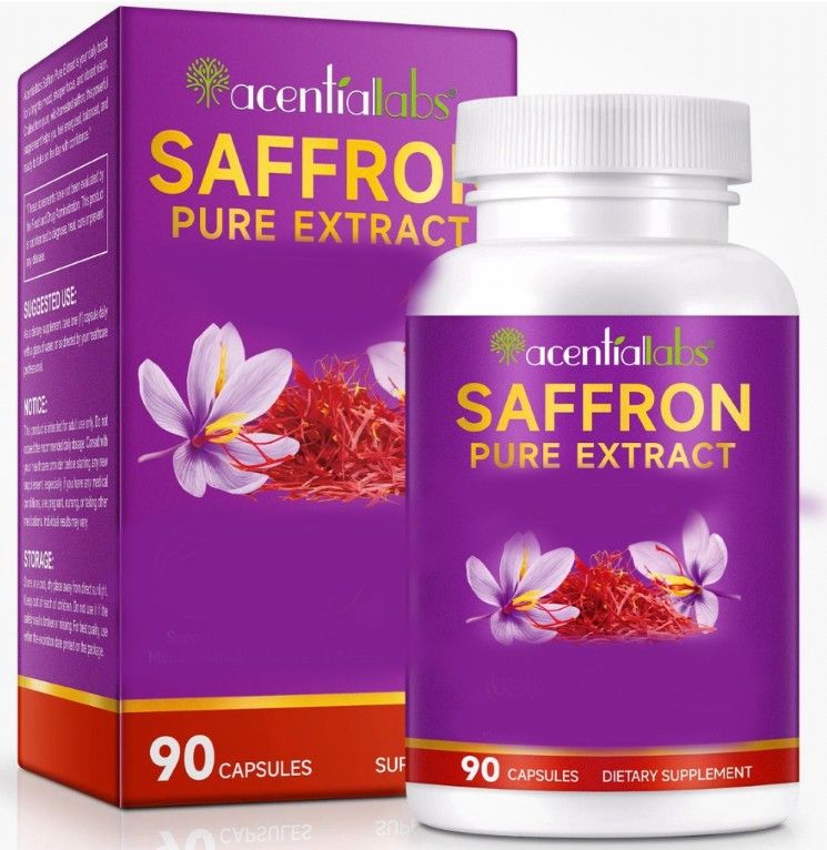acentiallabs Safran Extrakt Kapseln Naturprodukt Vegan 90 St Weichkapseln