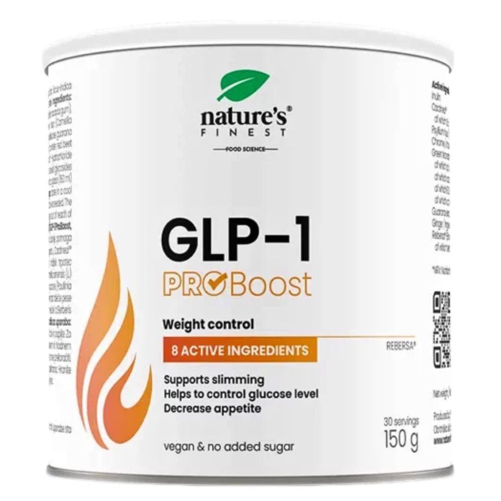 Nature's Finest GLP-1 ProBoost – Formula 8-in-1 con Fibre, Nopal, Cromo e Berberina
