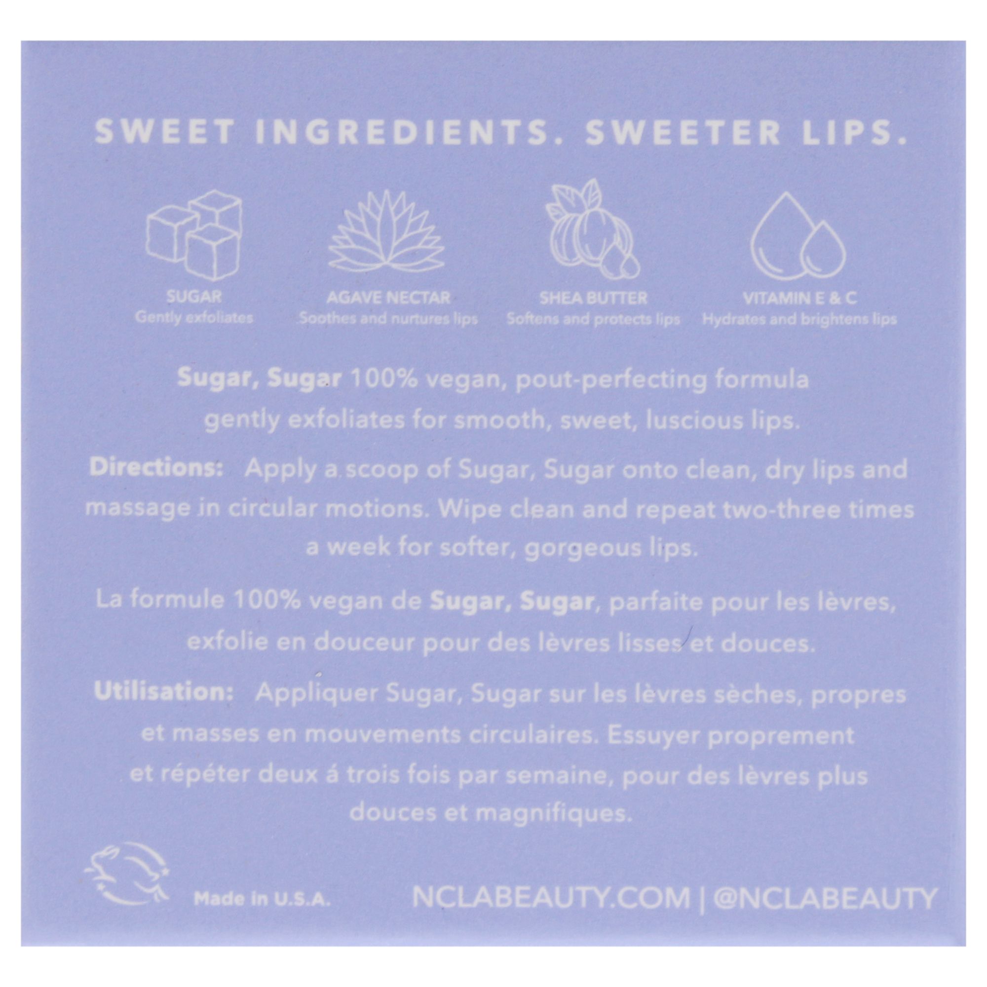 Sugar Sugar natürlicher Lip Scrub - Birthday Cake von NCLA