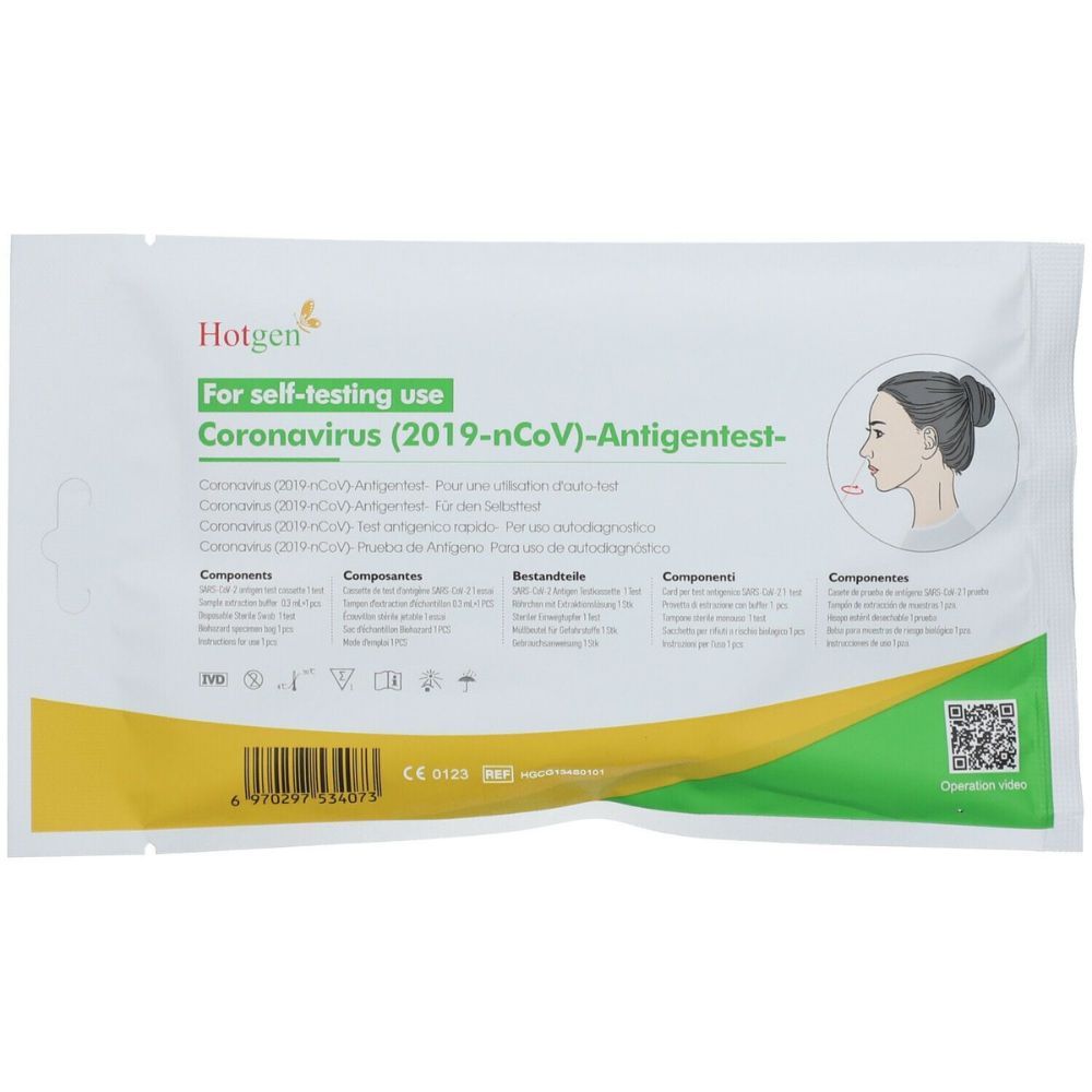 Hotgen Covid-19-Antigen-Selbsttest Kombis + Gratis Nanovio FFP2 Maske